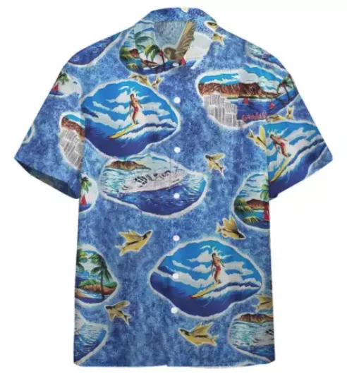 3D Honolulu Goose In Top Gun Hawaiian Shirt, Short Sleeves For Men Women