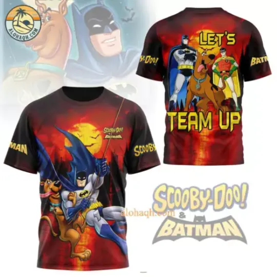 Scooby-Doo And Batman Let’s Team Up Halloween 3D T-Shirt