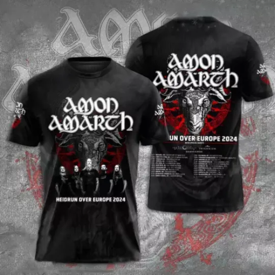Amon Amarth Heidrun Over Europe 2024 Tour 3D AOP T-Shirt Unisex