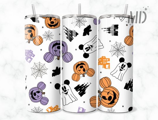 Halloween Tumbler Wrap, Magical Halloween Sublimation Design, 20 oz Skinny Tumbler Designs