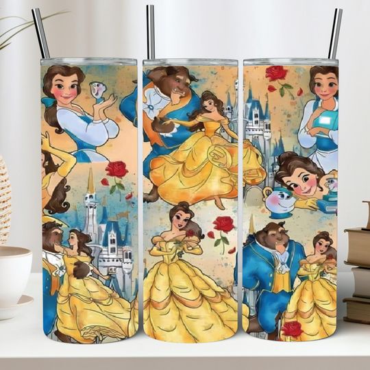 Cartoon Princess, mouse, duck Tumbler Design | magic kingdom Sublimation
