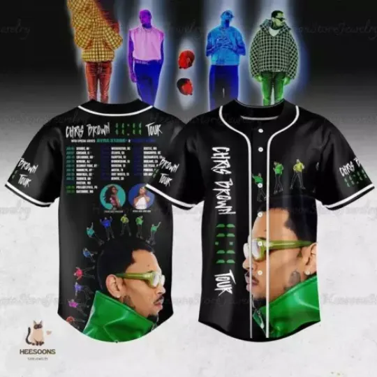 Chris Brown Jersey, Chris Brown Baseball Jersey, 11 11 Tour 2024