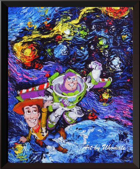 Vincent Van Gogh Starry Night Posters Space Toy Story Poster Canvas Wall Art Print Nursery Decor Wall Decor