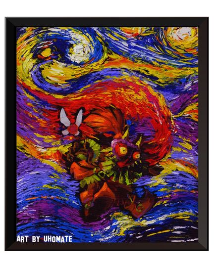 Vincent Van Gogh Starry Night Posters Video Game Sword Canvas Wall Art Nursery Decor Wall Decor