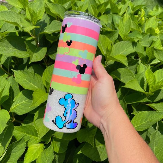 Disney Glitter Tumbler / Disney Tumbler / Mickey Glitter Tumbler / Custom Cup / Ready to Ship