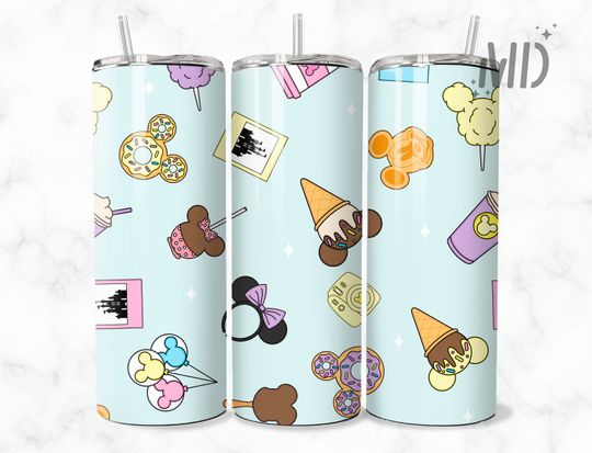 Magical Snacks Tumbler Wrap - 20oz Straight Skinny Wrap - Sublimation Design