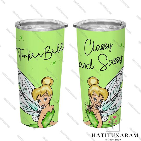 Tinker Bell Fairy Tumbler, Tinkerbell Tumbler, Disneyworld Tumbler, Peter Pan Wendy