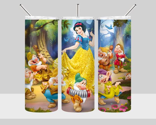 Snow White Tumbler Design - Princess Snow White Tumbler Wrap