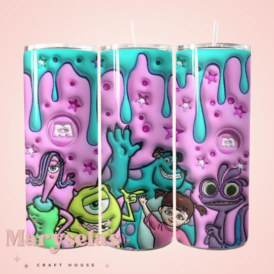 Monsters Inc 20oz Tumbler, Disney Tumblers, Custom Disney Cups