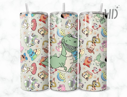 Story Friends Tumbler Wrap - 20oz Straight Skinny Wrap - Sublimation Design