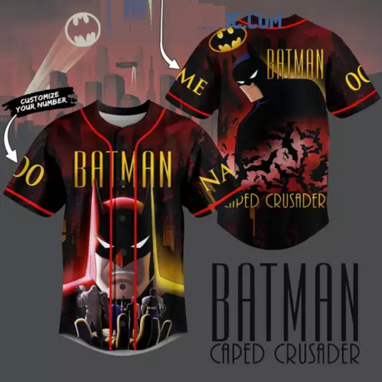 Batman Cape Crusader Saving Gotham Personalized Baseball Shirt