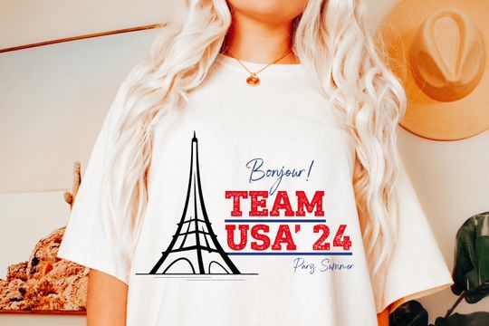 Paris 2024 Usa Team, Olympic Games T-shirt, Summer Olympics T-shirt, Olympia 24, France 2024, Transparent T-shirt, Olympic Design, Paris Olympics