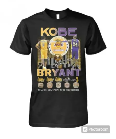Los Angeles Lakers Champions NBA Finals Kobe Bryant Thank  Memories T-Shirt