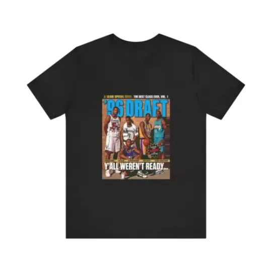1996 NBA Draft SLAM Basketball Graphic Tee Shirt Kobe Bryant Ray Allen Marbury