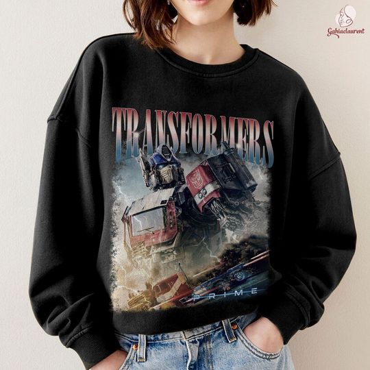 Vintage Transformers Prime Sweatshirt | Funny Optimus Prime Robot Shirt | Transformers Sweatshirt | Family Matching Birthday Shirts