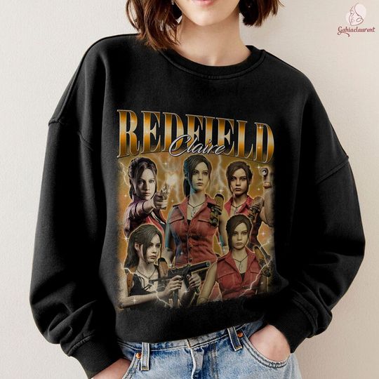 Claire Residence Evil Sweatshirt| Gaming Shirt | Claire Redfield Shirt | Umbrella Shirt | Resident Evil 4 Remake 2023 Shirt | Zombie Shirt