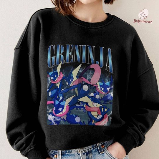 Vintage Greninja Vintage 90s Shirt | Anime Japanese Shirt | Dark Type Pkm Shirt | Pkm Ninja Sweatshirt | Pkm Fan Movie Lovers Shirt