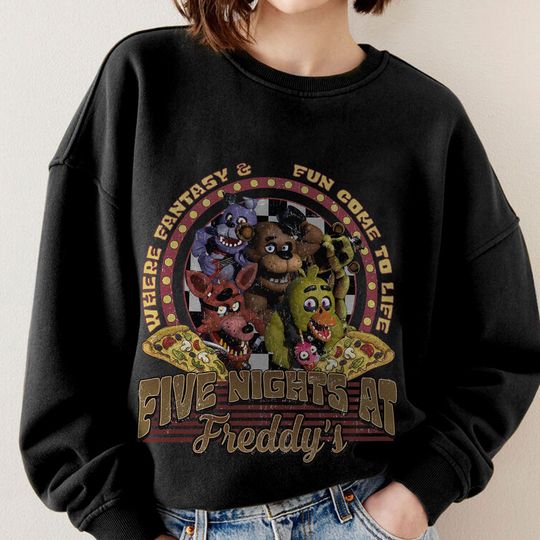 Five Nights At Freddy'S Halloween Sweatshirt , Five Nights At FreddyS Tee, Five Nights At Freddy Video Game Merch, Five Nights At Freddy