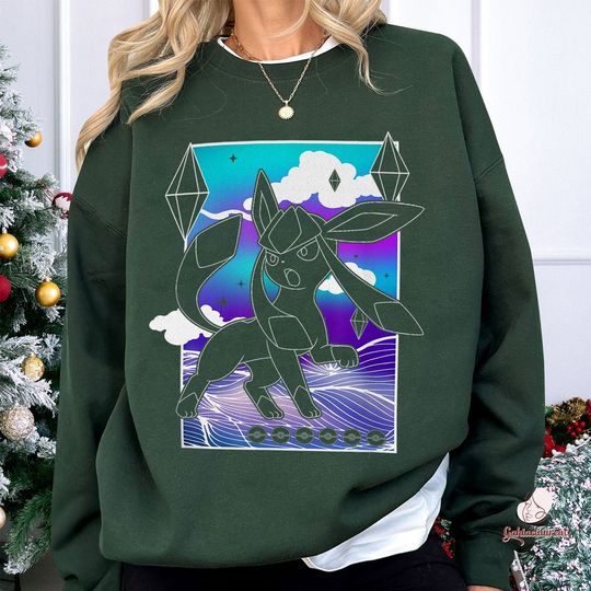 PKM Glaceon Shirt | Glaceon Shirt, Sweatshirt | Eevee Evolution Flareon Sylveon | Anime Lover Shirt | Video Games Sweatshirt