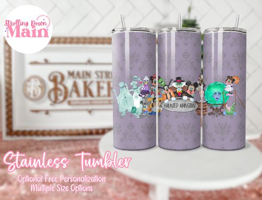 Haunted Mansion Tumbler, Spooky Disney Tumbler, Stainless Steel Tumbler