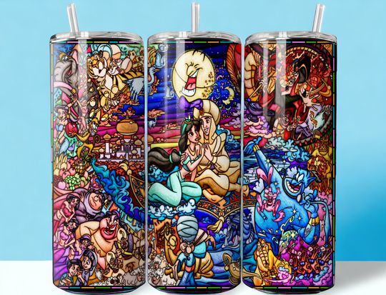 Aladdin Stained Glass 20 oz Stainless Steel Tumbler