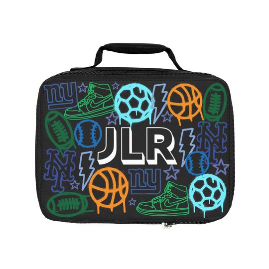 Graffiti Sports & Teams Insulated Lunch Box | Custom | Personalized | Back To School | Add Your Favorites | Personalized Lunch Bag