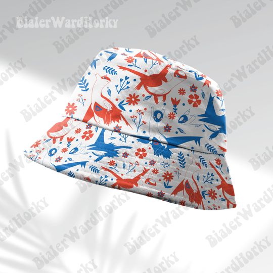 Latias Latios Bucket Hat, Psychic Type Summer Beach Hat, Latias Latios Bucket, Anime Gifts