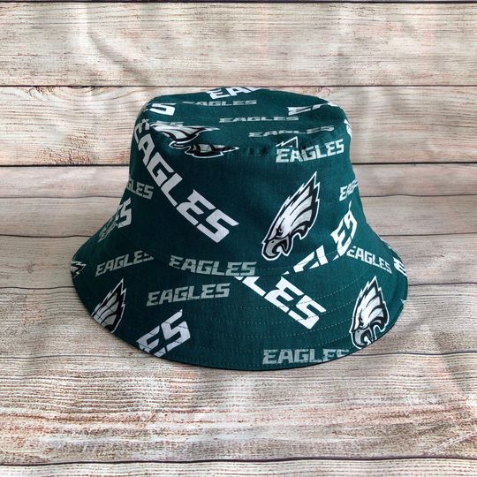 Adult Bucket Hat - Philadelphia Eagles football Football Team Cotton Hat, Gift for Football Fan, Gift for Him, Unisex One Size Hat,