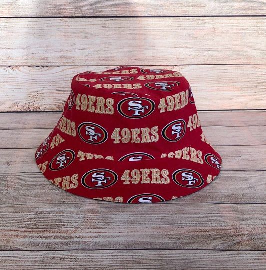 Adult Bucket Hat - San Francisco 49ers, football Hat, Cotton Hat, Football Fan Gear,  Football Gift, Unisex, Gift for Him, One Size