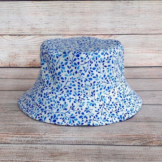 Adult Bucket Hat - Ladies Cotton Pretty Summer Sun Hat, Hat for Women, Gift for Her, Sun Protection for Beach, One Size Cap