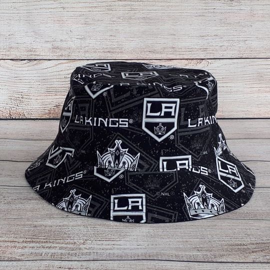 Bucket Hat - Los Angeles Kings, NHL, LA Kings, Cotton Hat, Hockey Fan, Ice Hockey, Hockey Gift, Adult Hat, Unisex, Childs One Size Hat