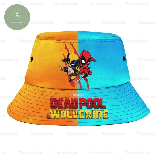Deadpool Wolverine Bucket Hat, Deadpool Wolverine Hat, Deadpool Wolverine Merch, Deadpool Bucket Hat, Wolverine Bucket Hat, Marvel Gift