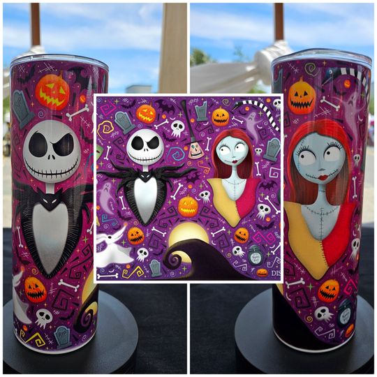Jack and Sally Tumbler | Jack and Sally 20z. Stainless Steel Tumbler