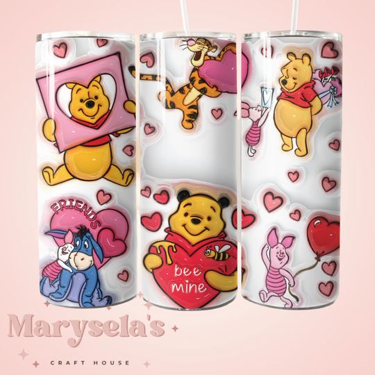 Bee Mine 20oz Tumbler, Winnie The Pooh 20oz Tumbler