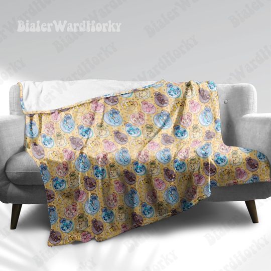 Eevee Evolution Bottled Magic Fleece Blanket, Fleece Blanket, Anime Blanket Eevee Evolution, Gifts