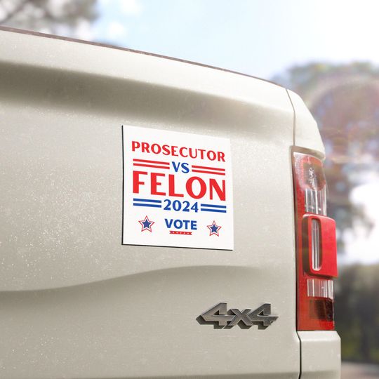 2024 Magnetic Bumper Sticker | Car Magnet | 2024 Election Campaign Bumper Sticker | 2024 Election Campaign | Kamala | Prosecutor vs Felon