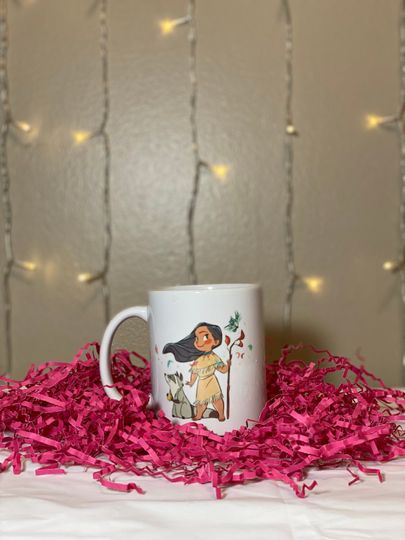 Pocahontas inspired coffee cup 11oz with quote (Disney)