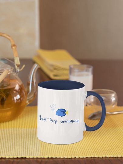 Just Keep Swimming Mug, Nemo Dory Disney Mug, Epcot Mug, Disney mug