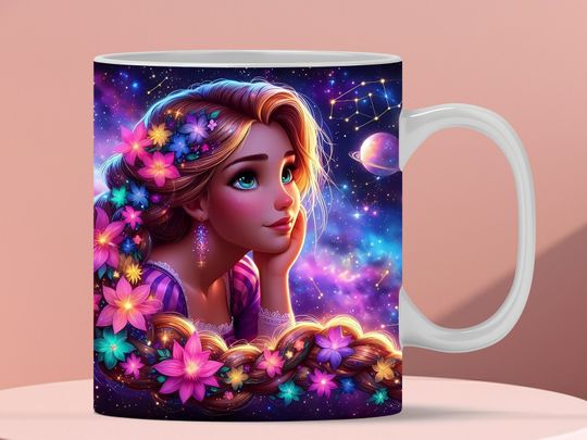 Princess Rapunzel Mug Wrap,  Mug Wrap Sublimation