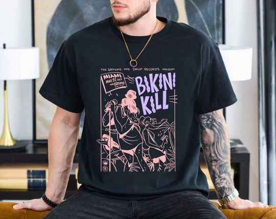 Bikini Kill Band T-shirt, Bikini Kill Classic Tshirt, Bikini Kill Riot Grrrl T-Shirt, Riot Grrrl Punk T-Shirt