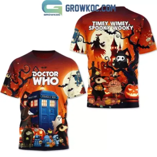 Doctor Who Timey Wimey Spooky Wooky Halloween Fan 3D T-Shirt