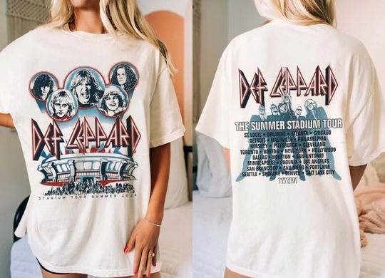 2024 Def Leppard And Journey Summer Stadium Tour Shirt, Def Leppard Fan Shirt, Journey Band Tour 2024 Shirt, Def Leppard And Journey Merch