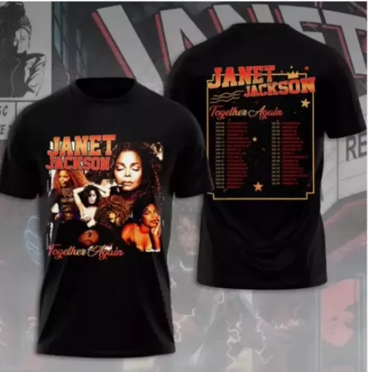 Janet Jackson 3D Shirt, Janet Jackson Singer T-Shirt, Aop Short Sleeve Shirt