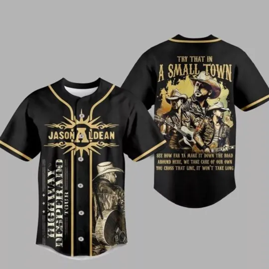Jason Aldean Highway Desperado Tour Baseball Jersey Shirt Gift For Fan Men Women
