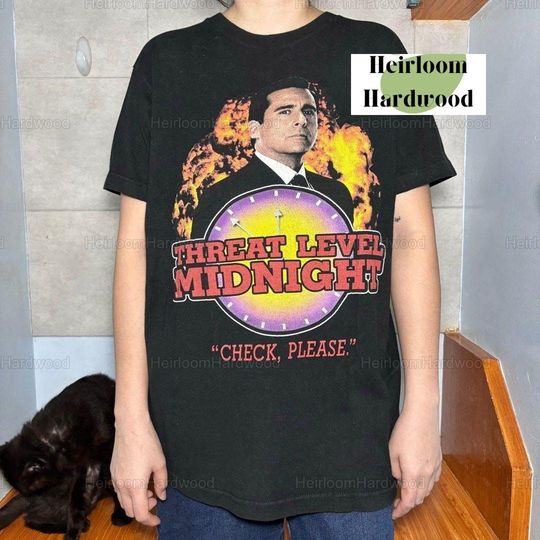 The Office Michael Scott Threat Level Midnight Shirt, Threat Level Midnight Check Please Shirt, Michael Scott Shirt, Threat Level Midni