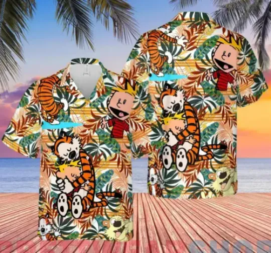 Calvin And Hobbes Hawaiian Shirt Summer Aloha Gift For Fans