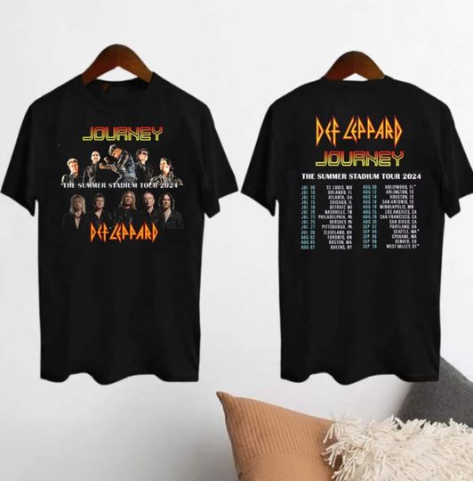 2024 Def Leppard Tour Shirt, Def Leppard Fan Shirt, Def Leppard And Journey Merch, Journey Band Tour 2024 Shirt, Summer Stadium