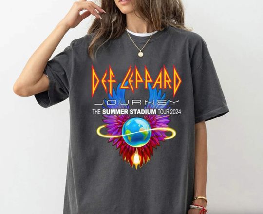 Def Leppard And Journey Summer Stadium Tour Shirt, Def Leppard And Journey Shirt, Def Leppard Shirt, Journey Band Tour 2024 Shirt
