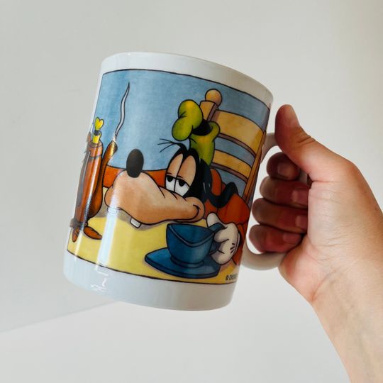 VINTAGE Disney Sleepy Goofy Coffee Mug 10 Oz Coffee Tea Cup