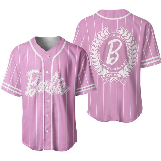 Summer Barbie Baseball Jersey | Summer Short Sleeve Tee | Femininity | Comfortable | Women Summer Casual Shirt